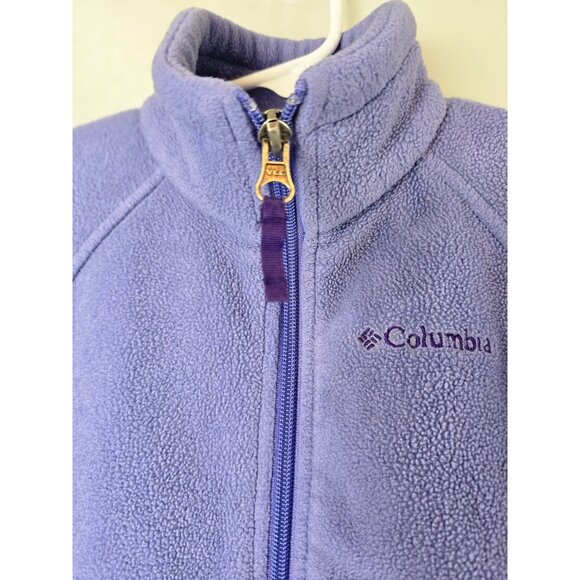 Columbia Jacket Girl's XXS Light Purple Benton Springs Fleece Coat Full Zip Fall - Picture 4 of 10